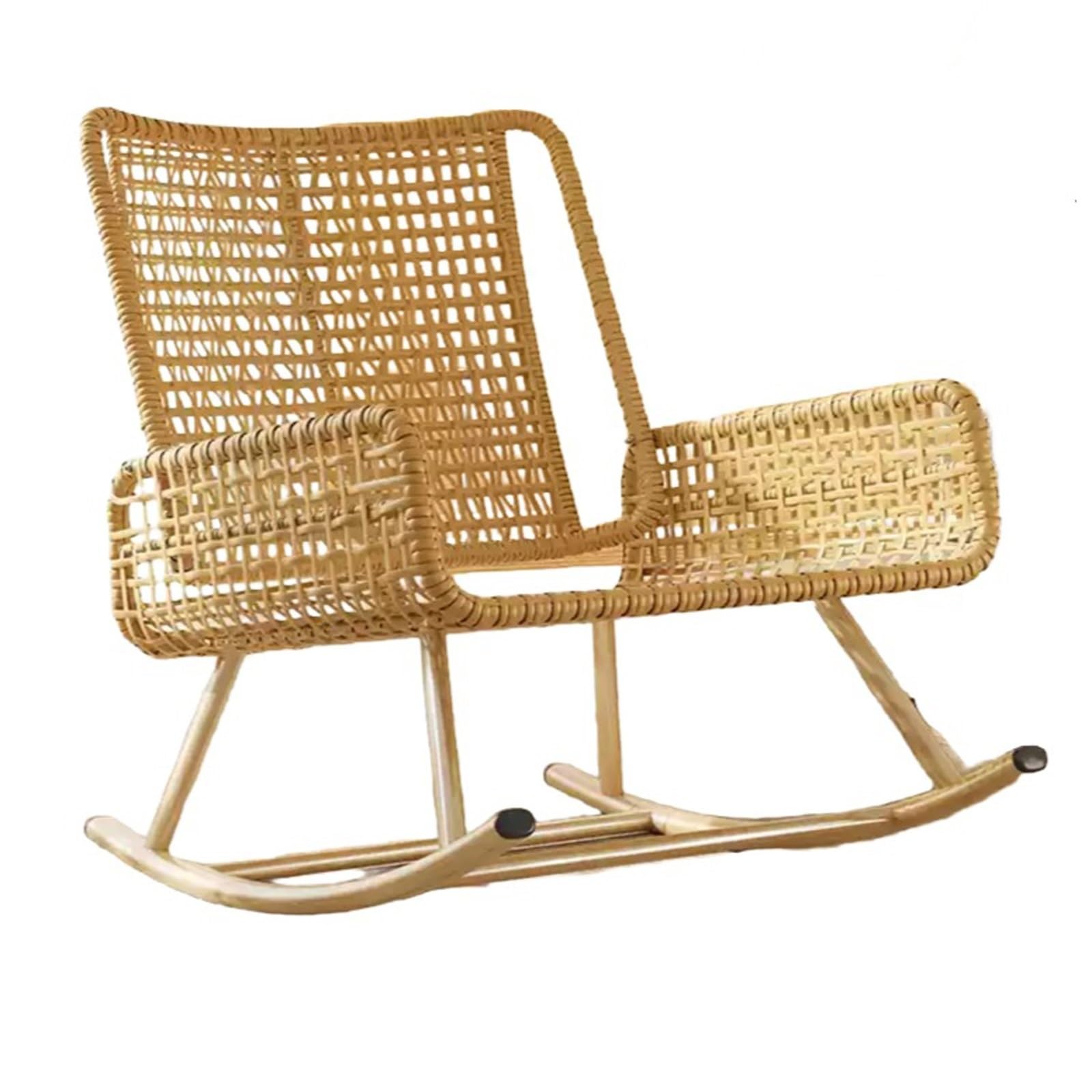 Fauteuil à bascule en rotin pour des après-midis détente au bord de la piscine