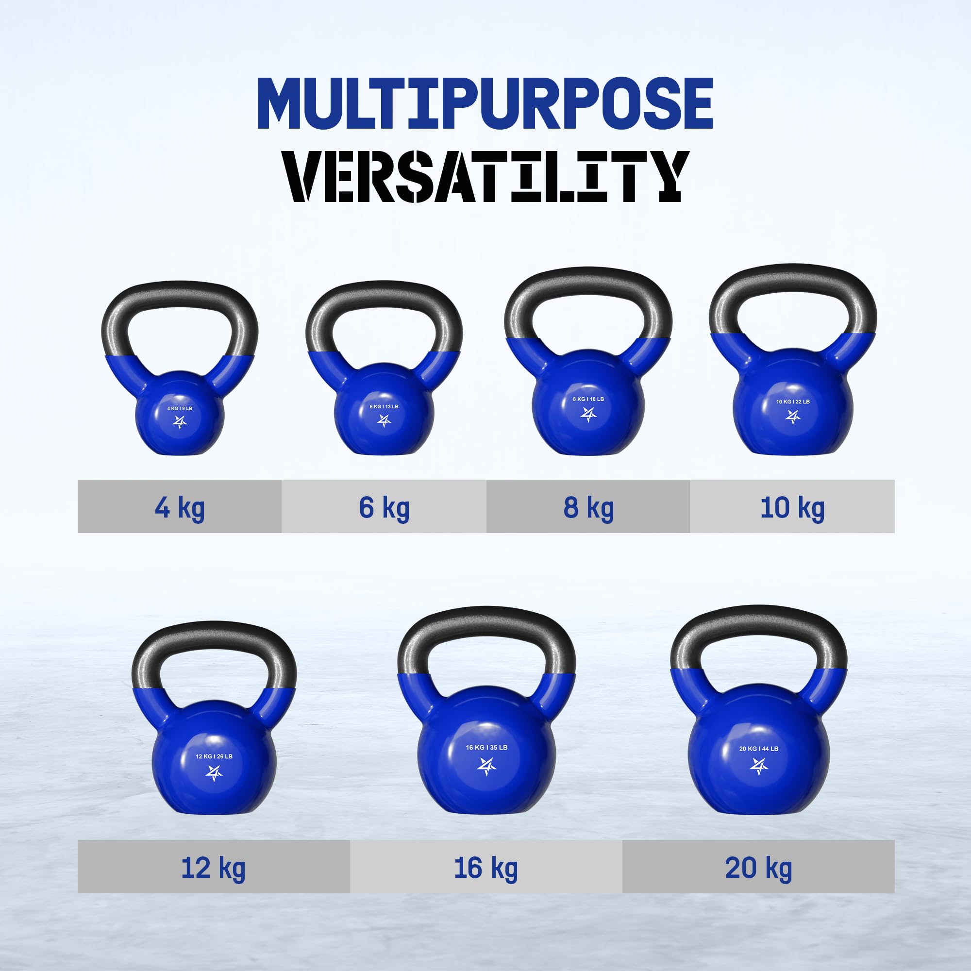 Yes4All Kugelhanteln, 4–20 kg, Vinylbeschichtetes Gusseisen, für Hantelübungen, Fitnessstudio, Fitness, Ganzkörper-Trainingsgeräte, Liegestütze, Griff- und Krafttraining
