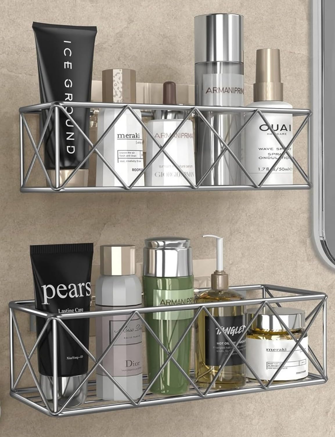 Stainex Stainless Steel Multipurpose Bathroom Rack, Bathroom Shower Caddy, Bathroom Organizer, Kitchen Rack, Bathroom Shelf - (Silver, Pack of 2) (B0CQHMP8QG) Amazon Price History, Amazon Price Tracker