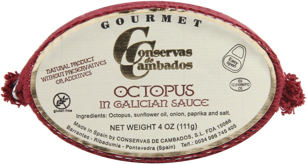Conservas de Cambados Octopus in Salsa Gallega (4 oz/111 g Tin)