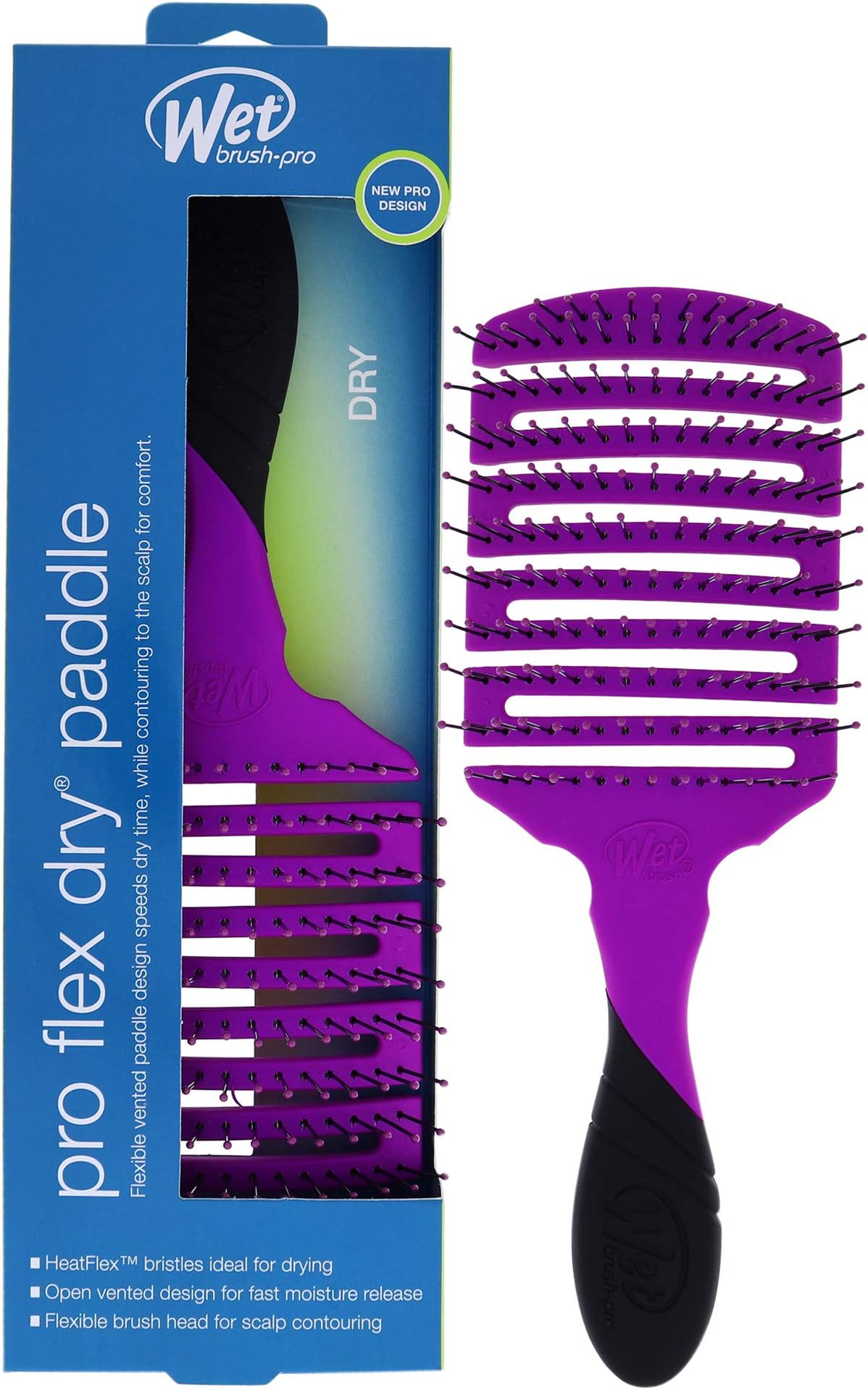 Pro Flex Dry Paddle Brush - Purple 1 Pc