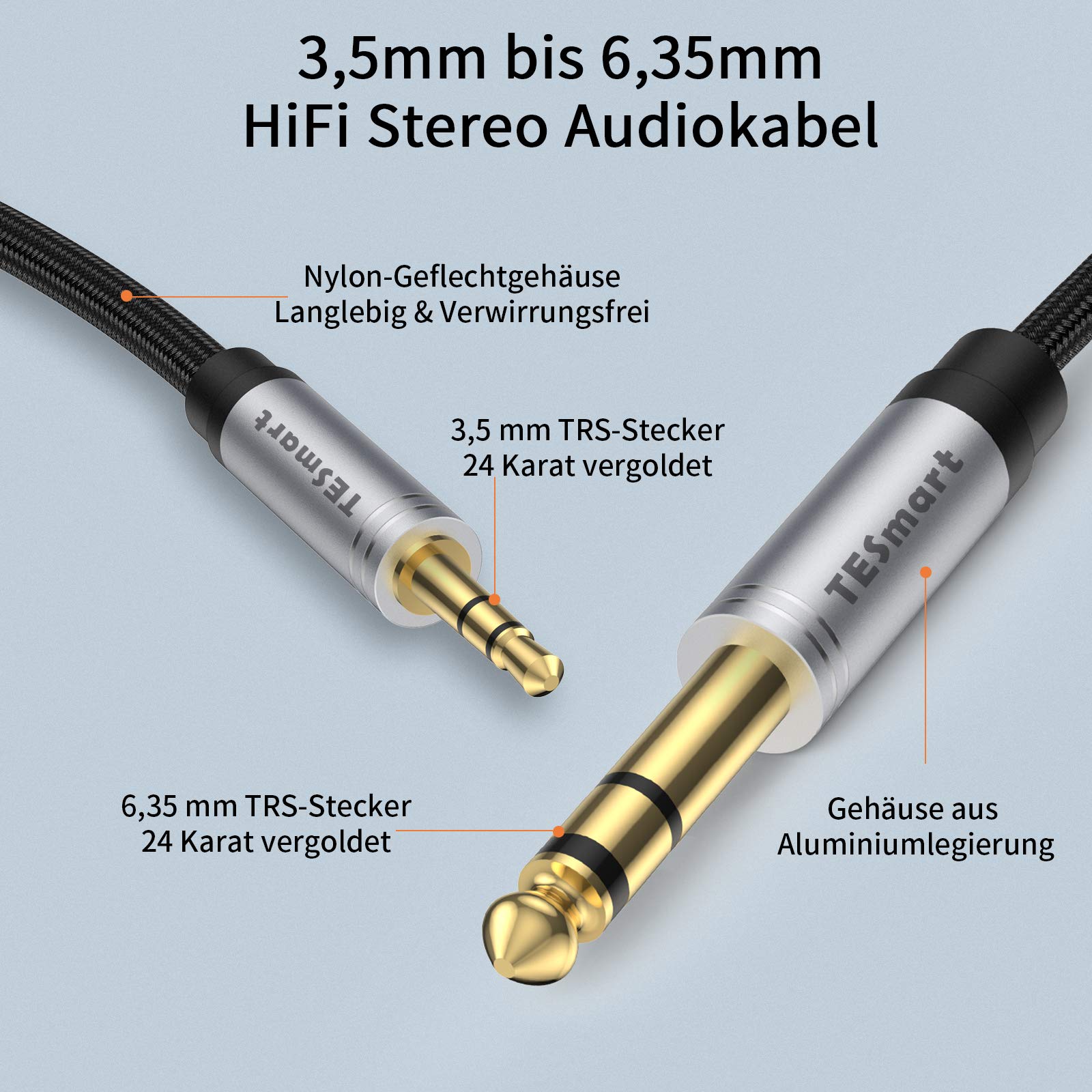 3.5mm 3polig Stereo Klinkenstecker Kopfhörer Klinke Lötanschluss Audio Stecker W