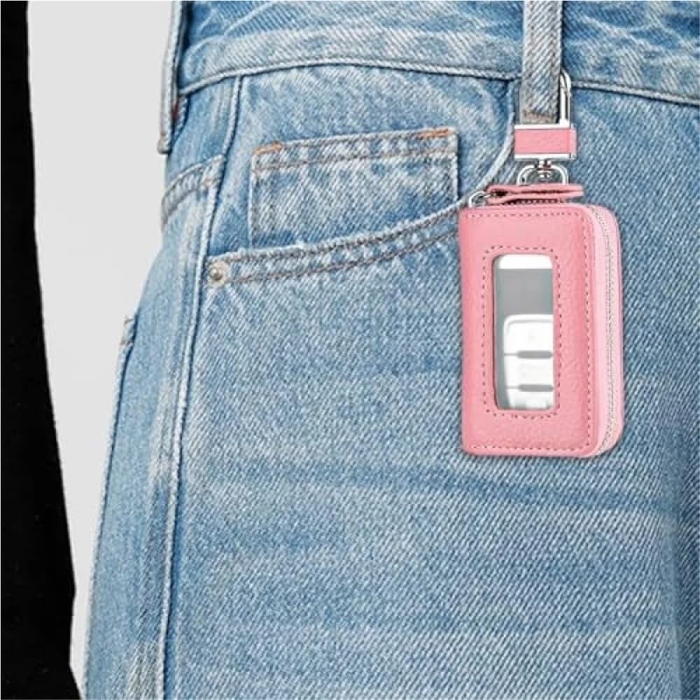 Funda Protectora para Llave de Coche A+, con Metal Rosa Funda metálica para Llavero de Coche