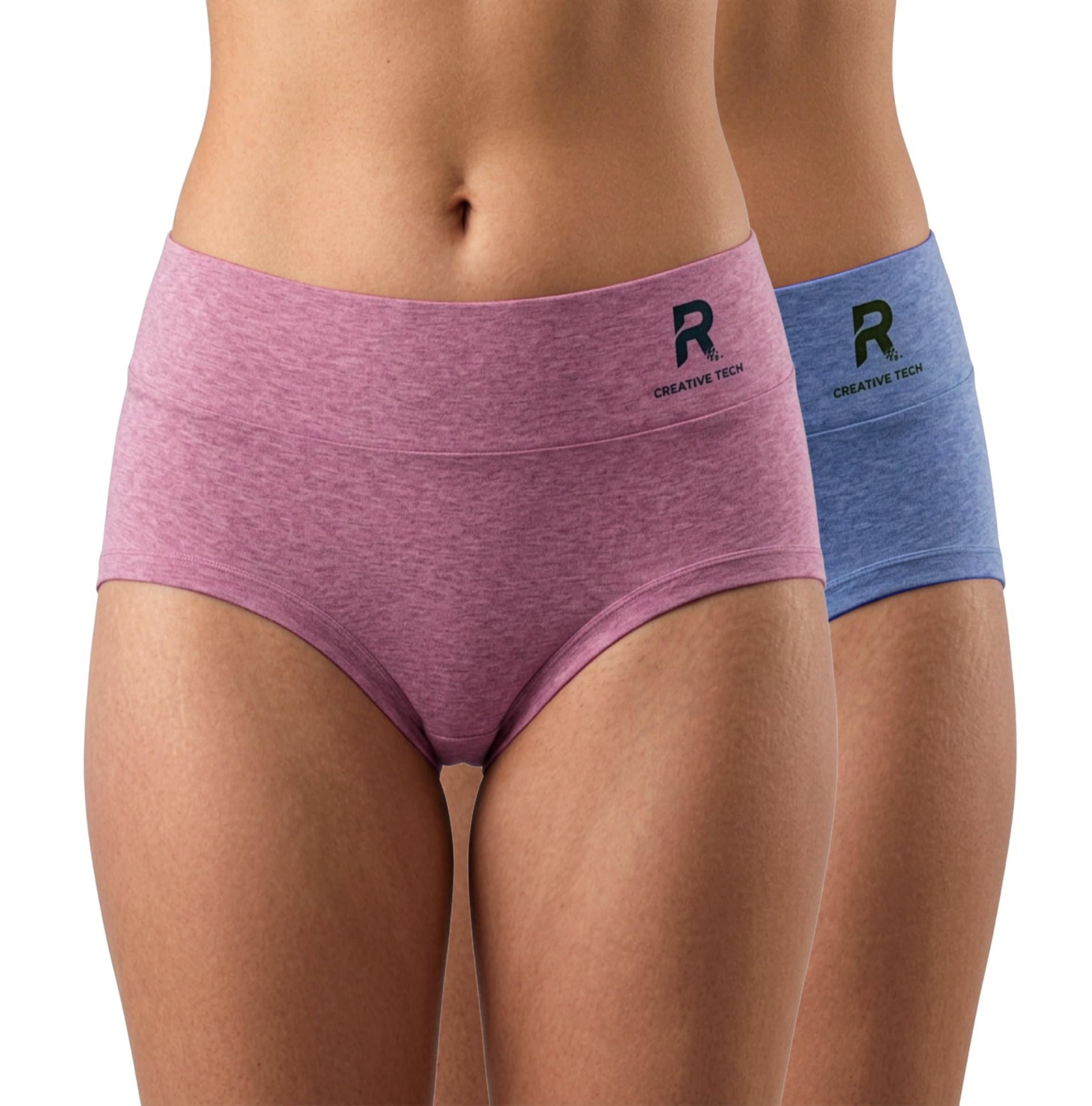 Khwaish Women's High-Waist Full Coverage Hipster Panty – Soft Heathered/Melange Fabric, Breathable Everyday Comfortable | Broad Elastic Waistband Underwear-picture-11