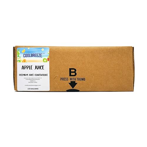 Coolbreeze Bebidas de 2.5 galones bolsa en caja BIB Concentrado de jarabe de jugo de fruta de alta calidad estable - Zumo de manzana