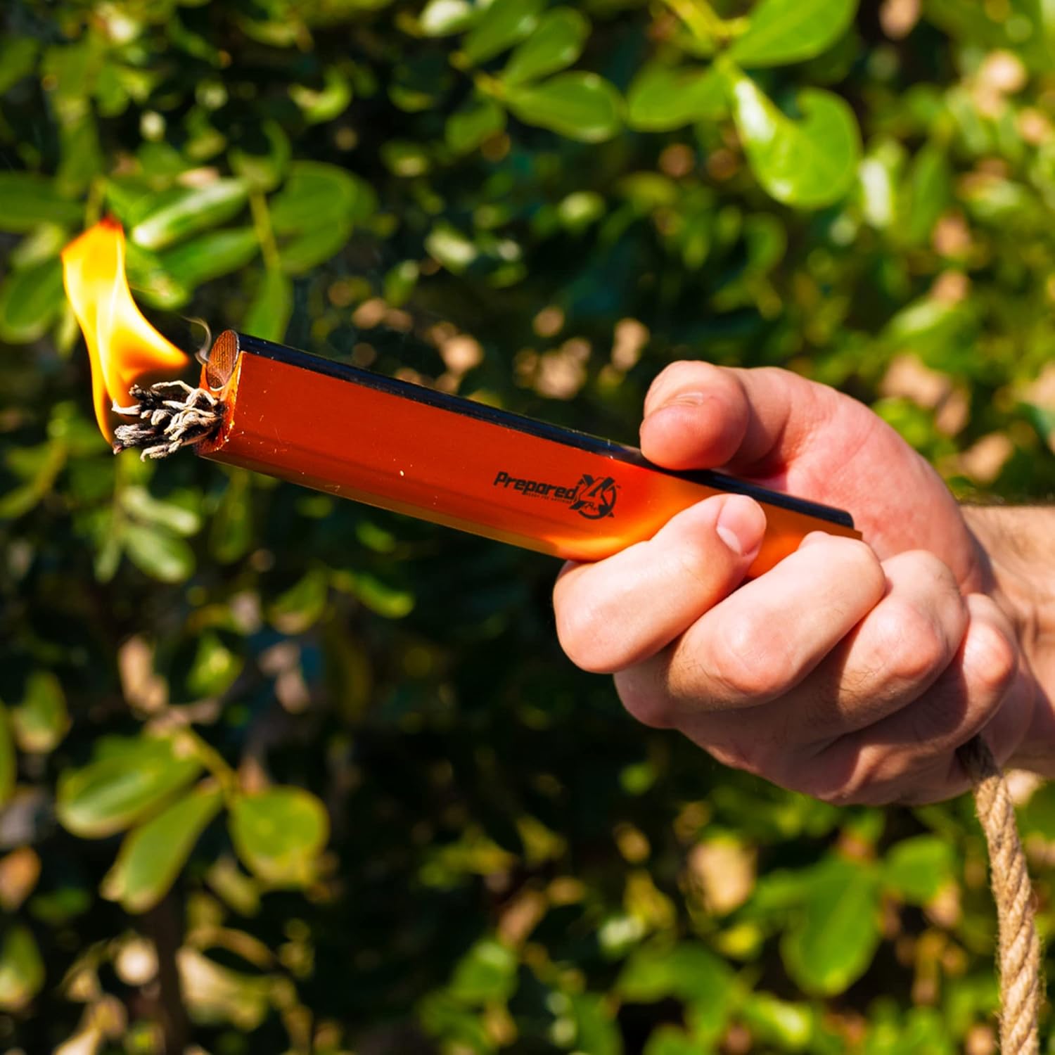 PREPARED4X Fire Starter Survival Tool – 6x1/2 Ultimate All-in-One Ferro Rod, Flint and Steel, Waterproof 36" Tinder Wick Rope – Patented Fire Starter Kit, Fire Steel : Sports & Outdoors