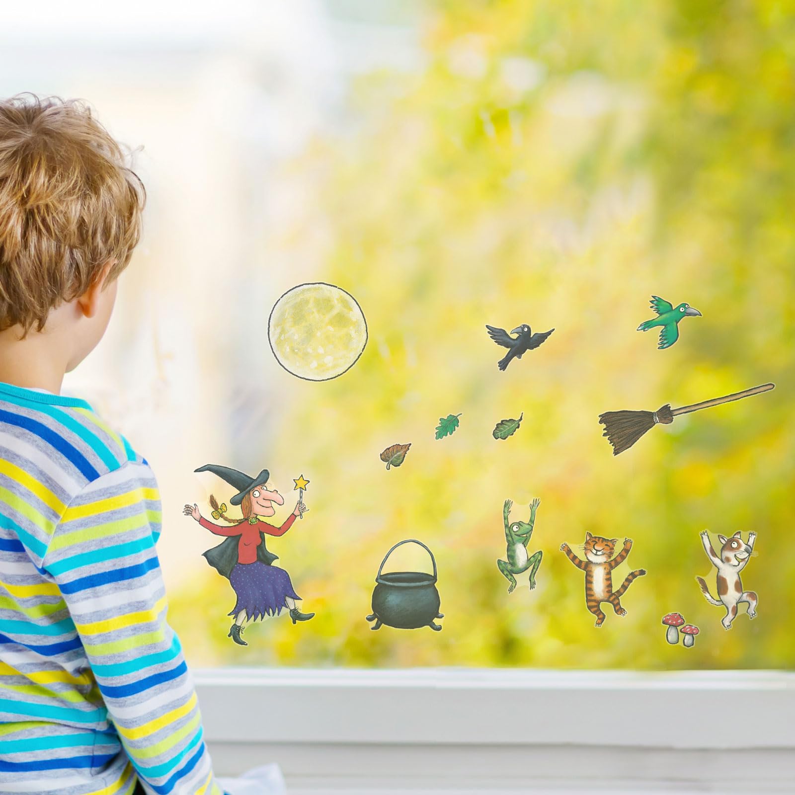 Stickerscape Room on the Broom Window Sticker (Room on the Broom) | Gruffalo and Friends Window Stickers, Gruffalo Window Stickers, Childâs Bedroom Window Decor| Easy to Apply, Cleanly Removable