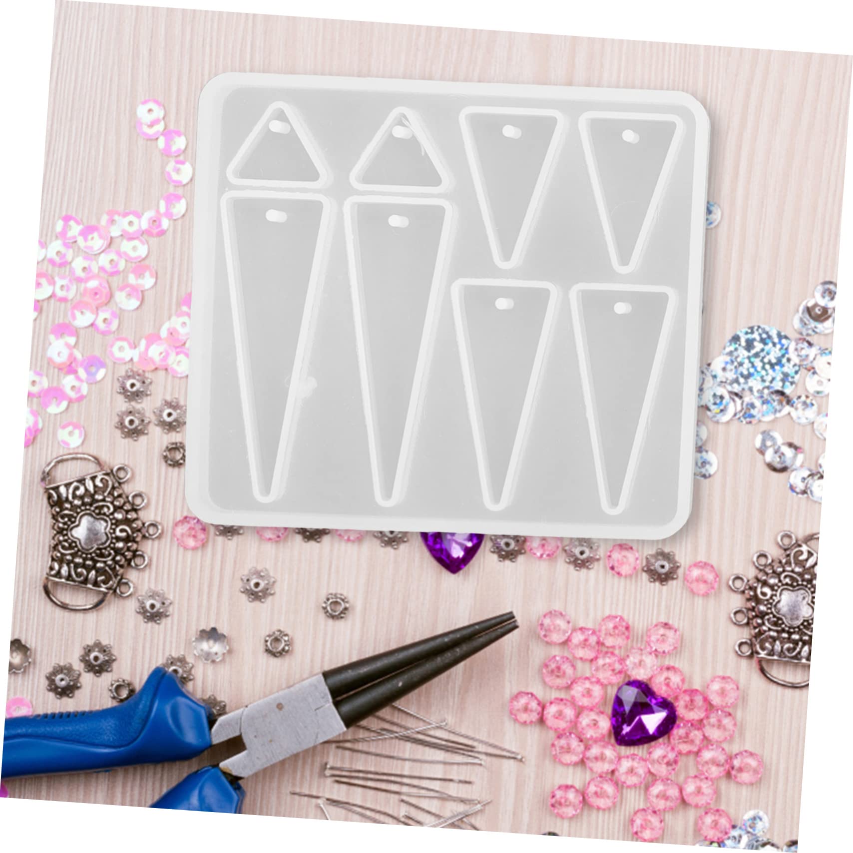 EXCEART 5 Set Di Per Fusione Di Gioielli in Resina Per Orecchini Geometrici Pendenti Per La Creazione Di Gioielli in Resina 3 Pezzi * 5