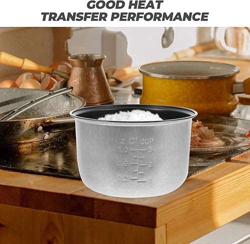 Miniatura 6 de SHERCHPRY Olla interior de olla de arroz para el hogar de 3 L olla interior de aleación de aluminio accesorios de olla eléctrica antiadherente