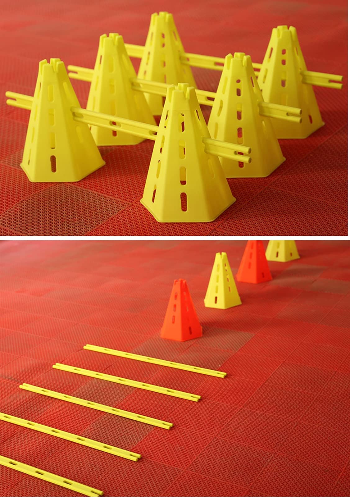 Coni Allenamento Coni Stradali Cono di Allenamento per Calcio snodout, Cono ad ostacolo Agile ad Altezza Regolabile, 25x31cm (Color : Style1, Size : 2pcs)