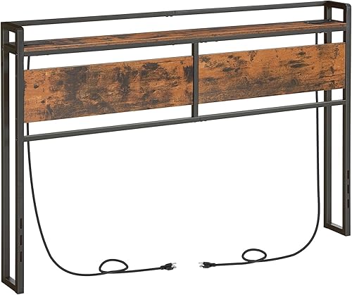 HOOBRO Cabecera tamaño Queen, cabecero con 2 salidas y 4 puertos USB, altura ajustable, estante de almacenamiento, resistente y estable, fácil disponible en Yaxa El Salvador