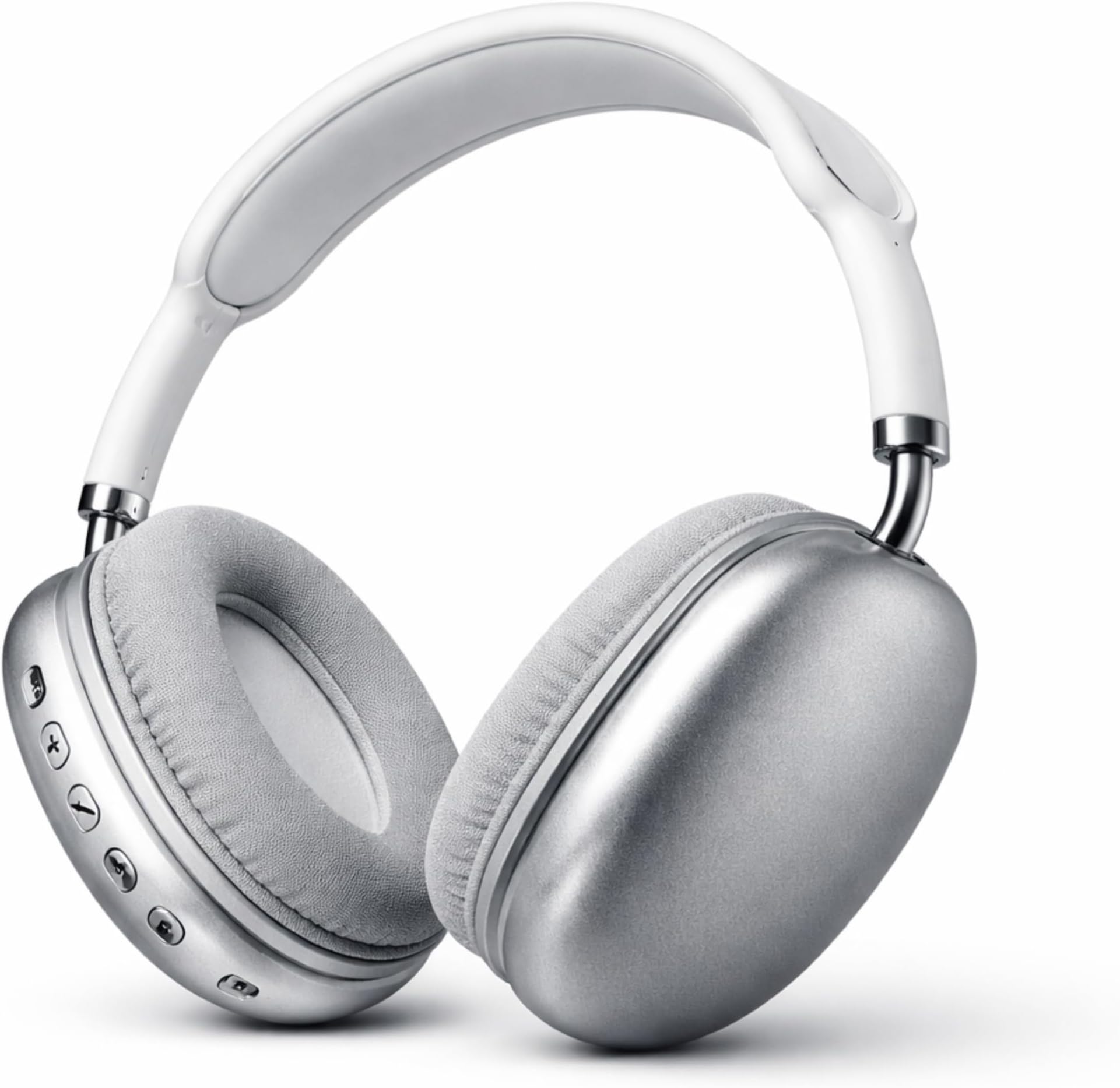 Wireless Bluetooth Over Ear Headphones with Mic | Adjustable Headband, Soft Cushion Earpads | Stereo Bass Sound | Rechargeable Headphones for Mobile, Laptop, TV, Online Classes & Music (Grey)