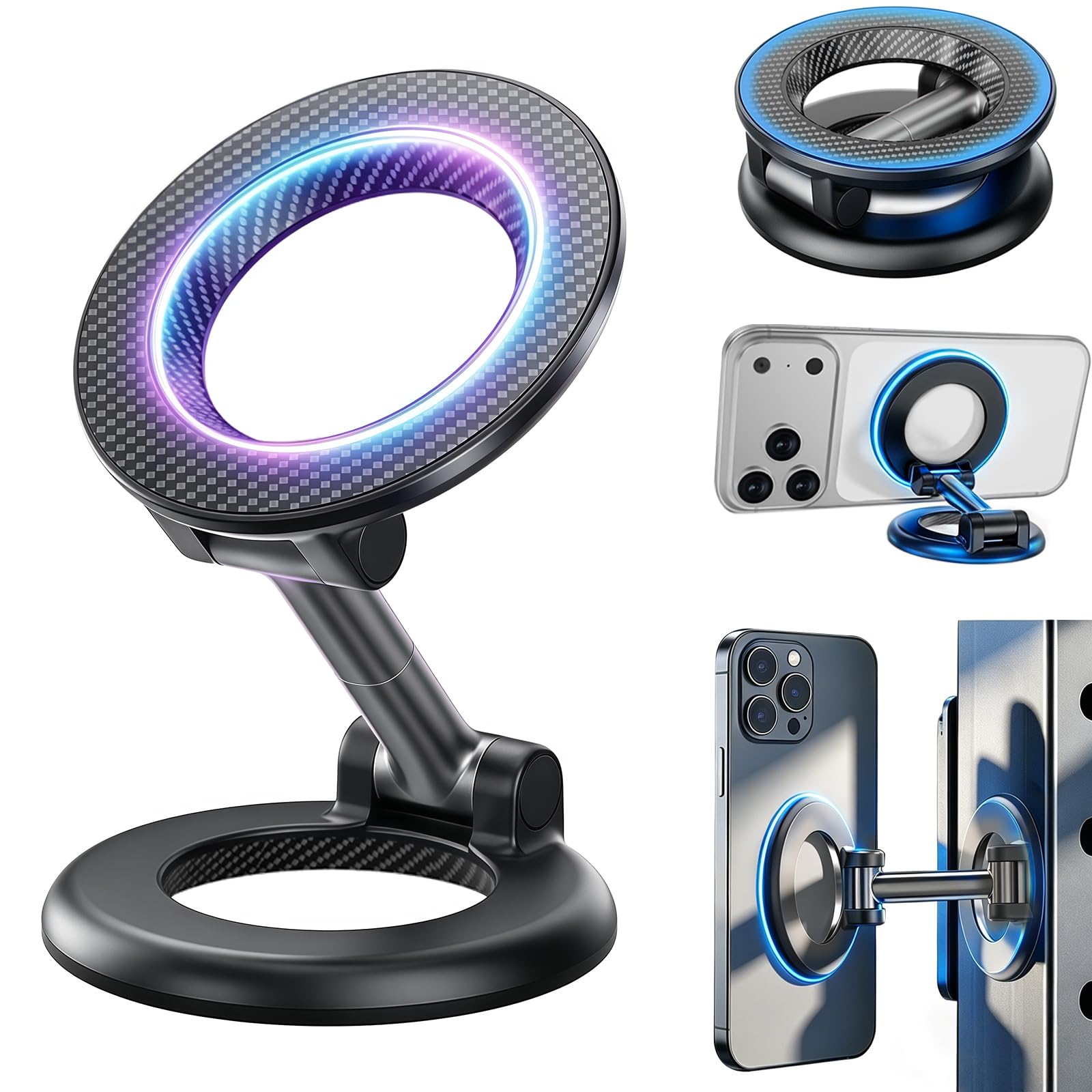 Photo 1 of PKYAA Dual-Sided Magnetic Phone Holder Mount