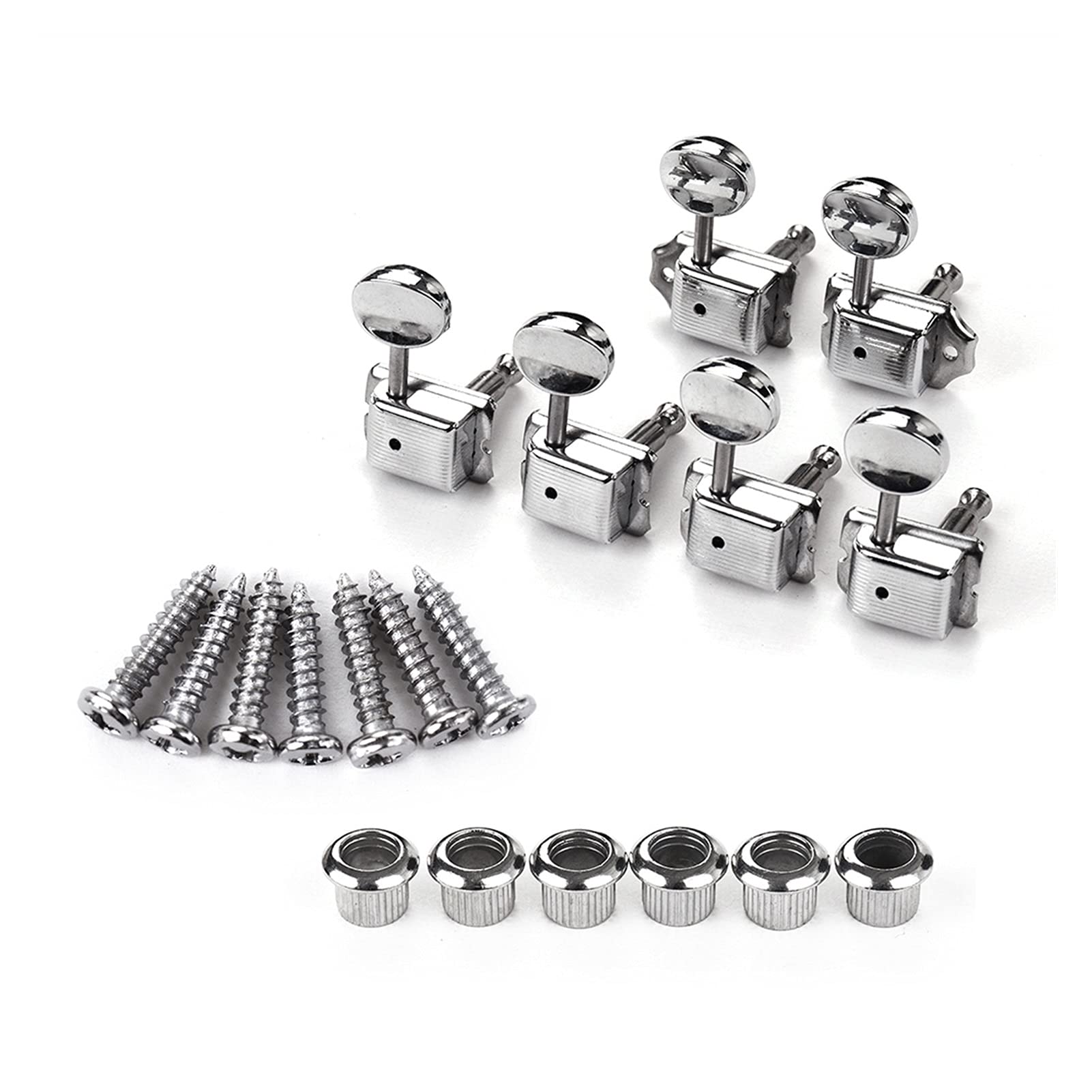 Clavijas Afinación 6 Sintonizadores De Bloqueo De Guitarra Semiculcidos En Línea Tuning Pegs Máquinas Cabezales Conjunto para S T Tele Electric Guitar
