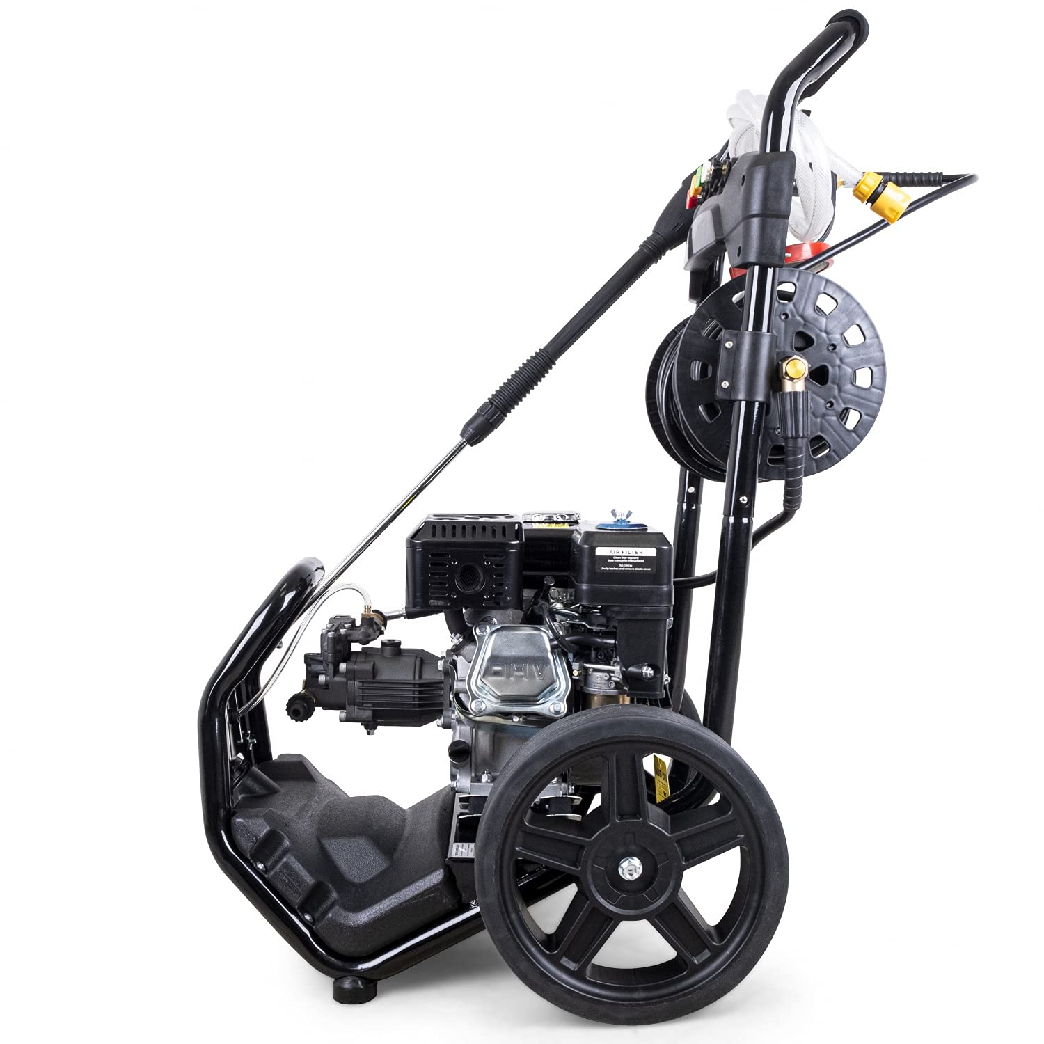 Nettoyeur Haute Pression à Essence DT-KR170D avec Moteur de 7 CV (Pression Max. 210 Bar | Pression de Travail 180 Bar | 5 Buses de Travail | Auto-amorçage | Tuyau Haute Pression 20 mètres Inclus)