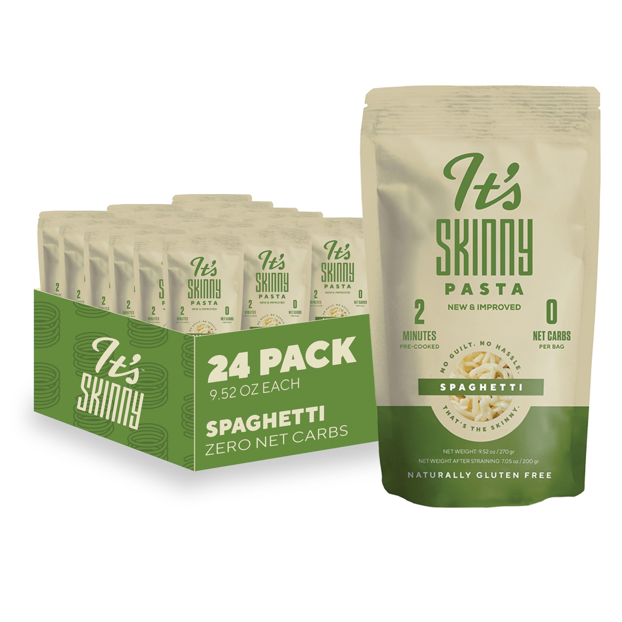 It’s Skinny Spaghetti Pasta – Low Carb Pasta, Gluten Free, Keto & Vegan-Friendly, Shirataki Konjac, Sugar-Free, High in Fiber, Only 4.5 Calories Per