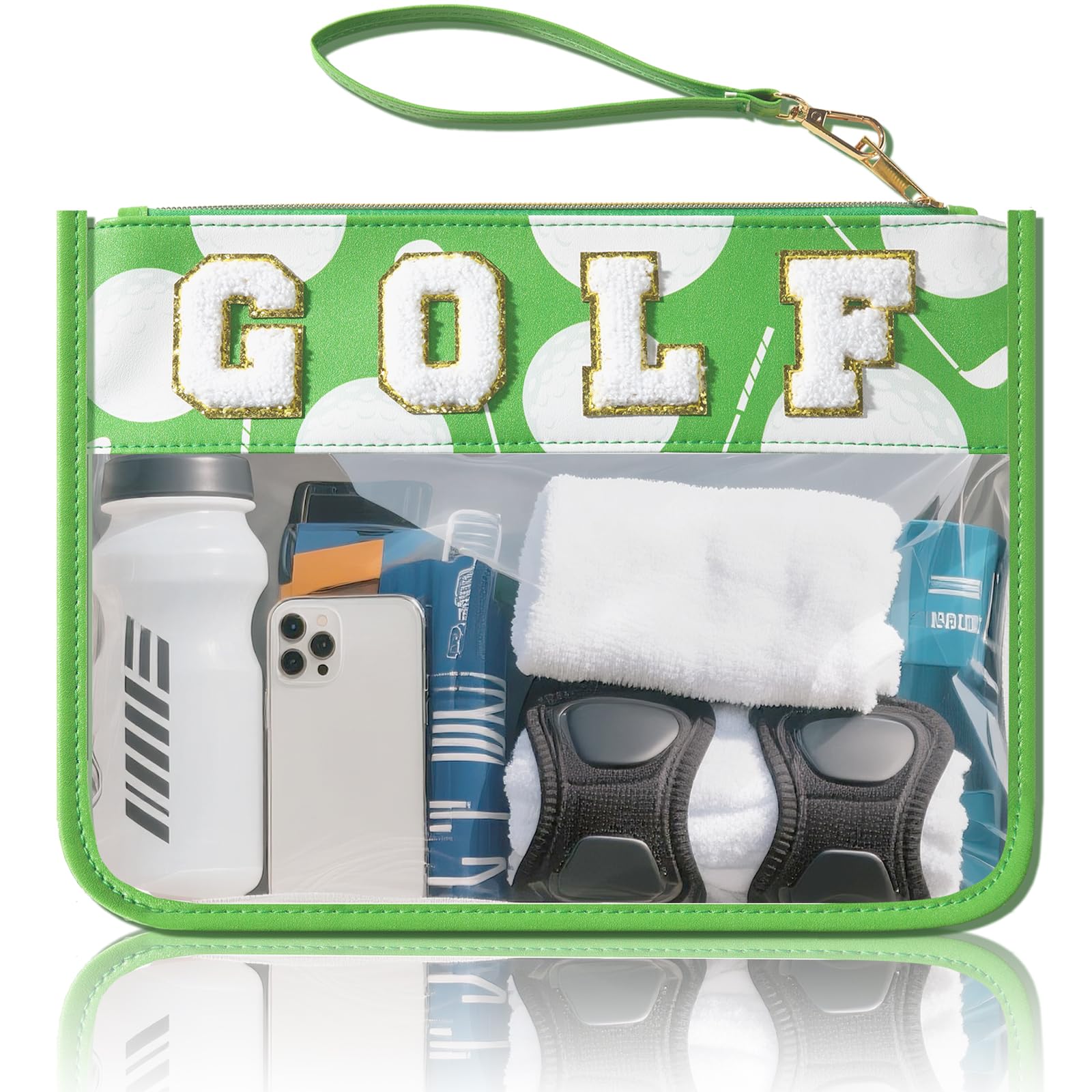 Baseball Gift Bags Baseballs Treat Bags Team Gifts Clear Chenille Letter Zipper Pouch Accessories Stuff Sport Portable