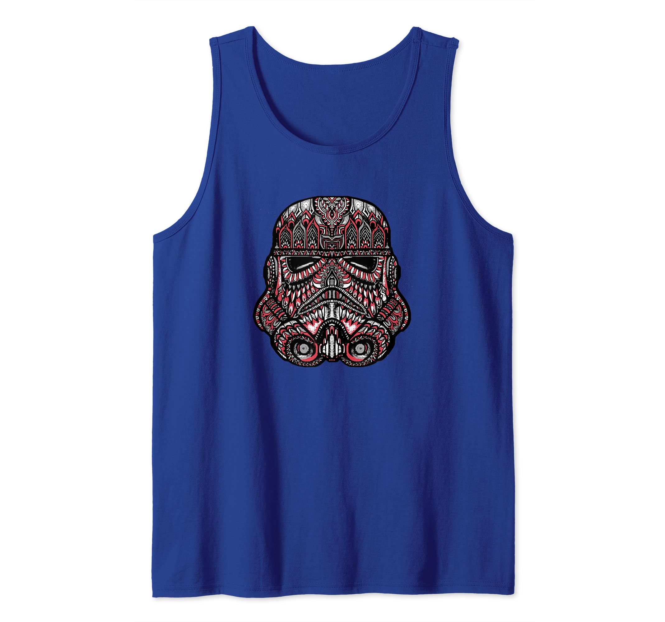 Star Wars Tribal Stormtrooper Helmet Henna Tank Top, Blue