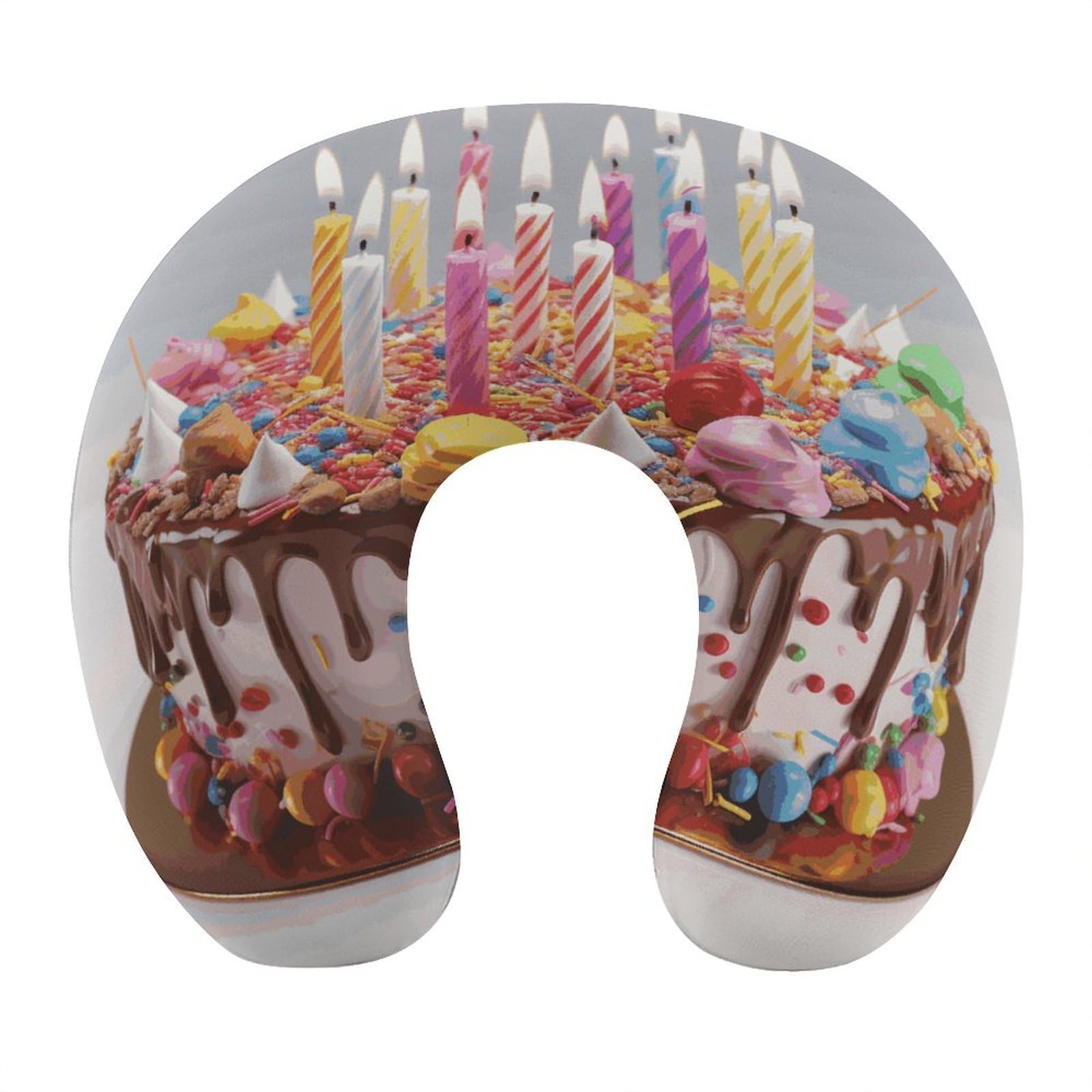 Btcowzrv Style Happy Birthday Beautiful U Shaped Neck Pillow Travel Pillows