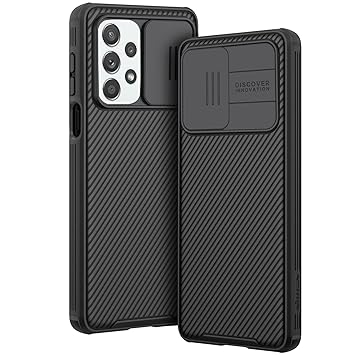 Guisessy for Samsung Galaxy A73 5G Case, A73 5G Case with Slide Camera Protector, for Galaxy A73 5G Shockproof Protective TPU Case, Texture Design Cover Phone Case