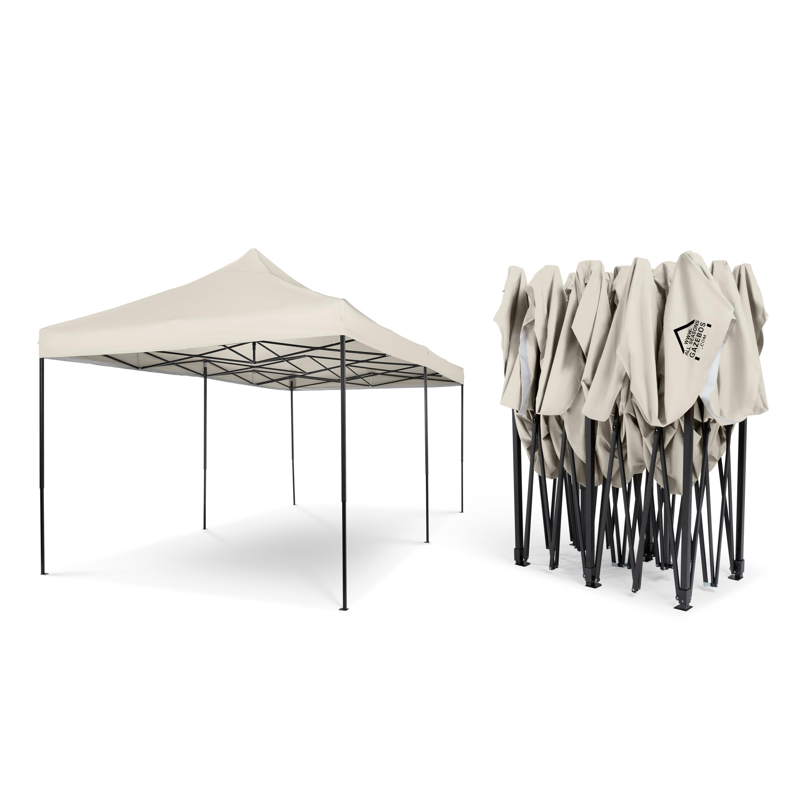 All Seasons Gazebos 3x6 w pełni wodoodporny rozkładany pawilon z akcesoriami - kremowy
