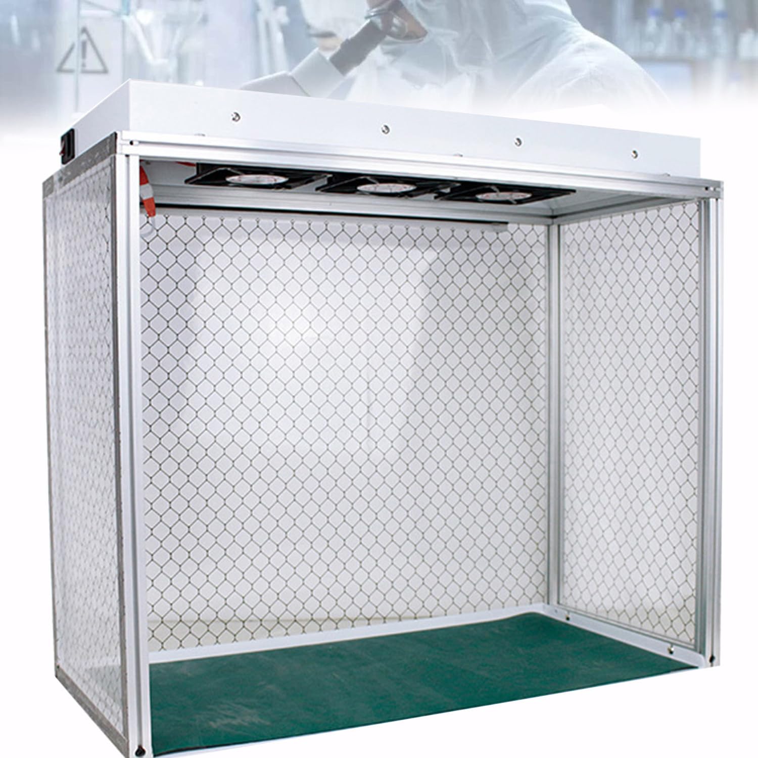 Cabina De Flujo Laminar Vertical Profesional, Mesa De Trabajo Limpia con Flujo De Aire Silencioso, Mesa De Trabajo Portátil para Reparación De Electrónica, Soldadura Y Uso En Laboratorio