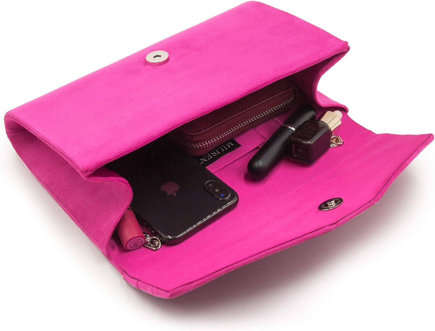 Milisente Evening Bag for Women, Suede Envelope Evening Purses Crossbody Shoulder Clutch Bag