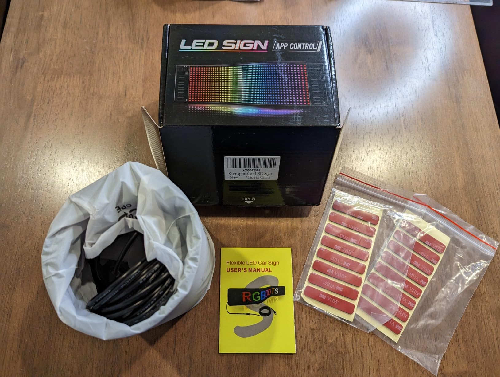 $17/mo - Finance Kutuspon Programmable Scrolling LED Sign, App Control ...