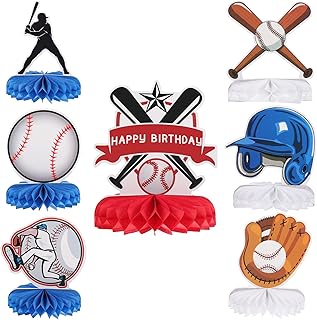 BESPORTBLE 2 Sets honeycomb centerpieces sports ornaments table decorations replaceable dining table cake table birthday party supplies boys baseball dining table decor holiday items boy