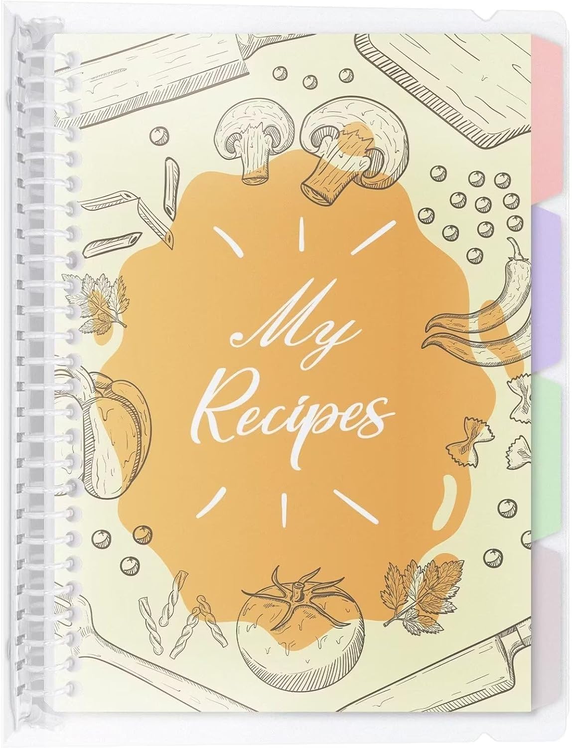 Blank Recipe Book to Write in Your Own Recipes, 8.5" x 11" Removable Hardcover