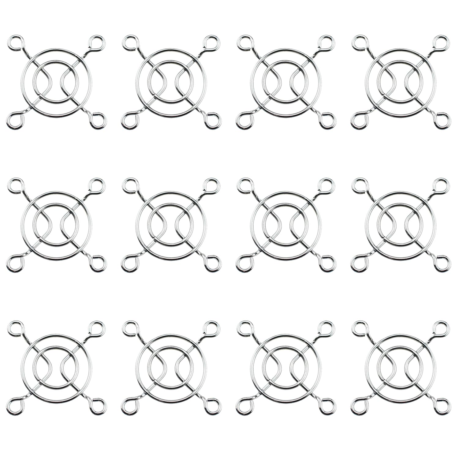 RLECS 12PCS 40mm Heatsink Fan Metal Grille Radiator Fan Protective Guard DIY 3D Printer Components Suitable for Small Ventilation Equipment