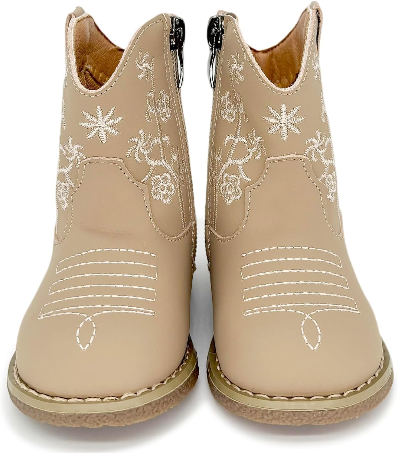 Baby Cowboy Cowgirl Boots Infant Boys Girls Western Booties Round Toe Riding Mid Calf Boots for All Seasons for 6 9 12 15 18 24 Months