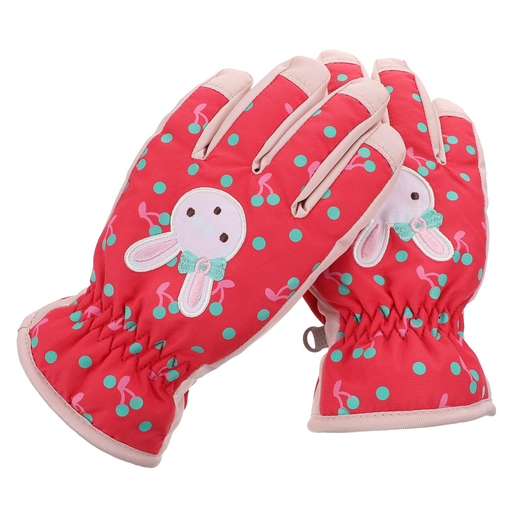 Amosfun 1 Paar Skihandschuhe Für Mädchen Fahrradhandschuhe Für Autorennen Warme Süße Cartoon- Winter Weihnachts Für Kinder Geschenk Frau