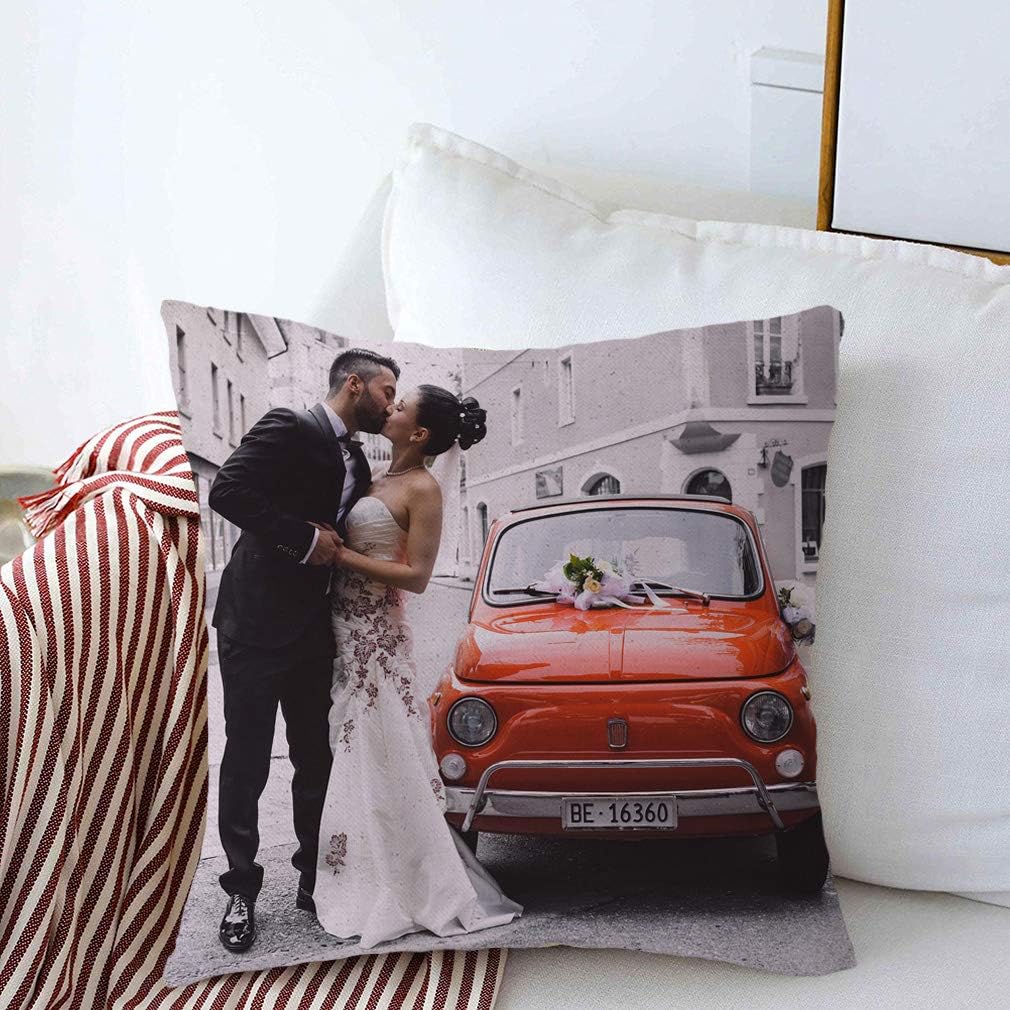 Style In Print Throw Pillow Covers Custom Personalized Photo & Text Polyester Home Decor Pillow Cases White Cover Only