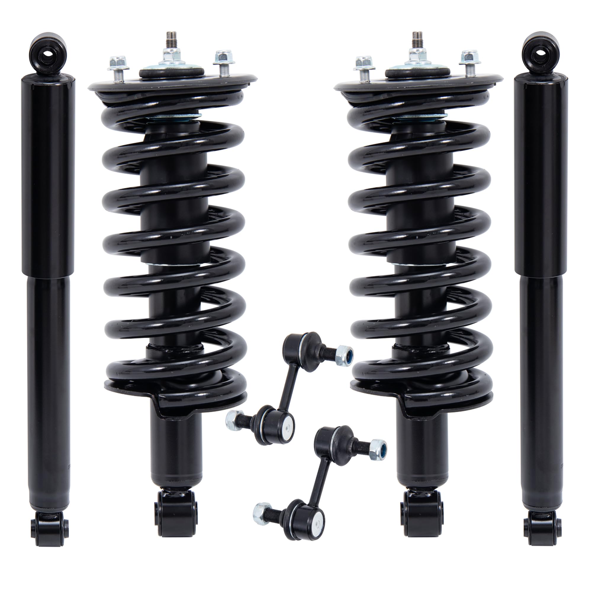 MOSTPLUS 6PCS Front Struts & Sway Bar Links Kit Compatible for 2004-2015 Nissan Titan 171358 K750146 437251