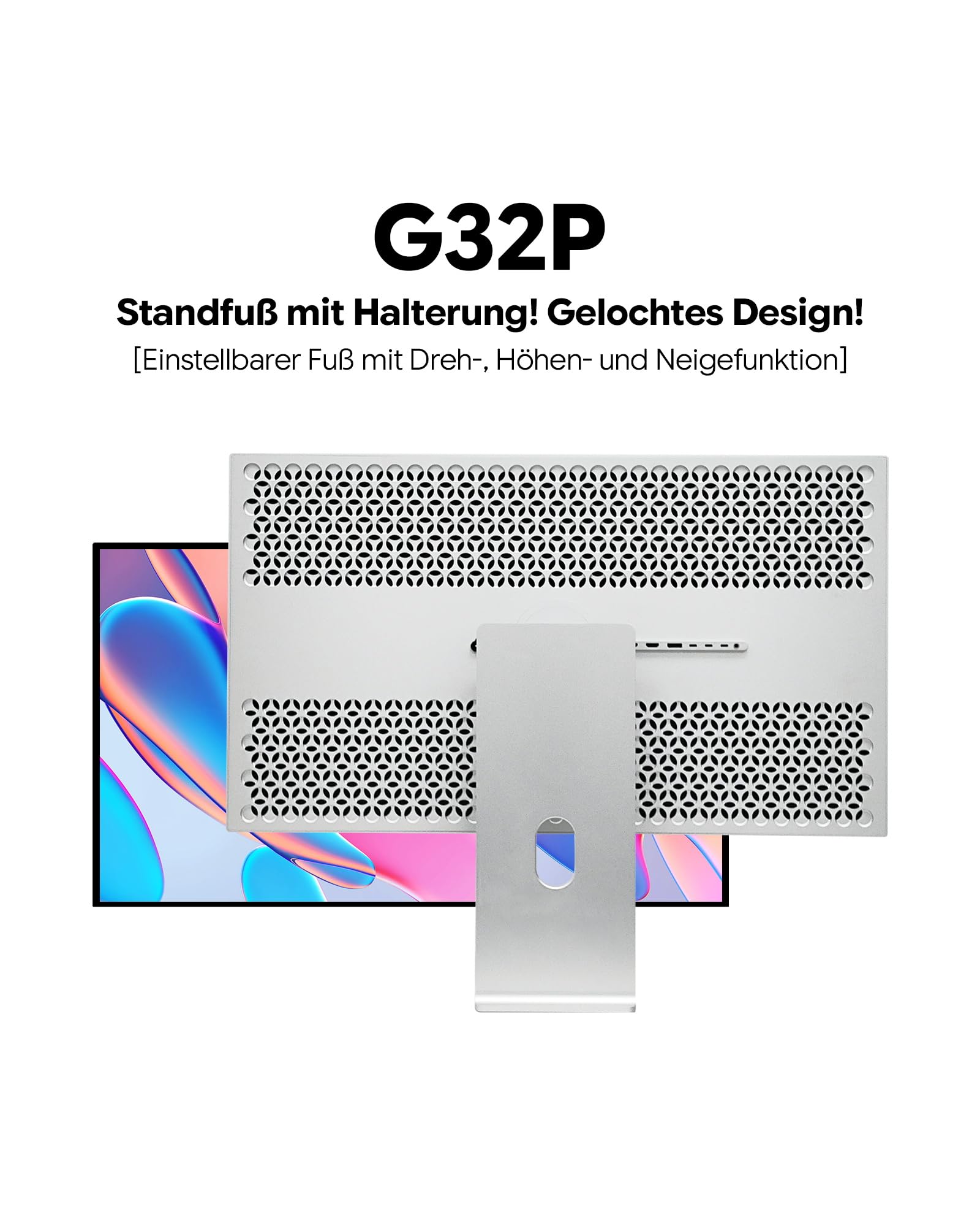 G32P 31,5 Zoll 6K Monitor 6144 x 3456 Höhenverstellbarer Ständer | 2000:1 Kontrast 500 cd/m², 99% DCI-P3 USB-C 100W 80Gbps, ATW AR-entspiegelt, für Designer Videobearbeitung CAD