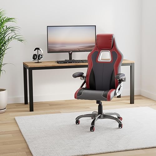 Miniatura 2 de OSP Home Furnishings Silla de oficina ajustable para coche de carreras