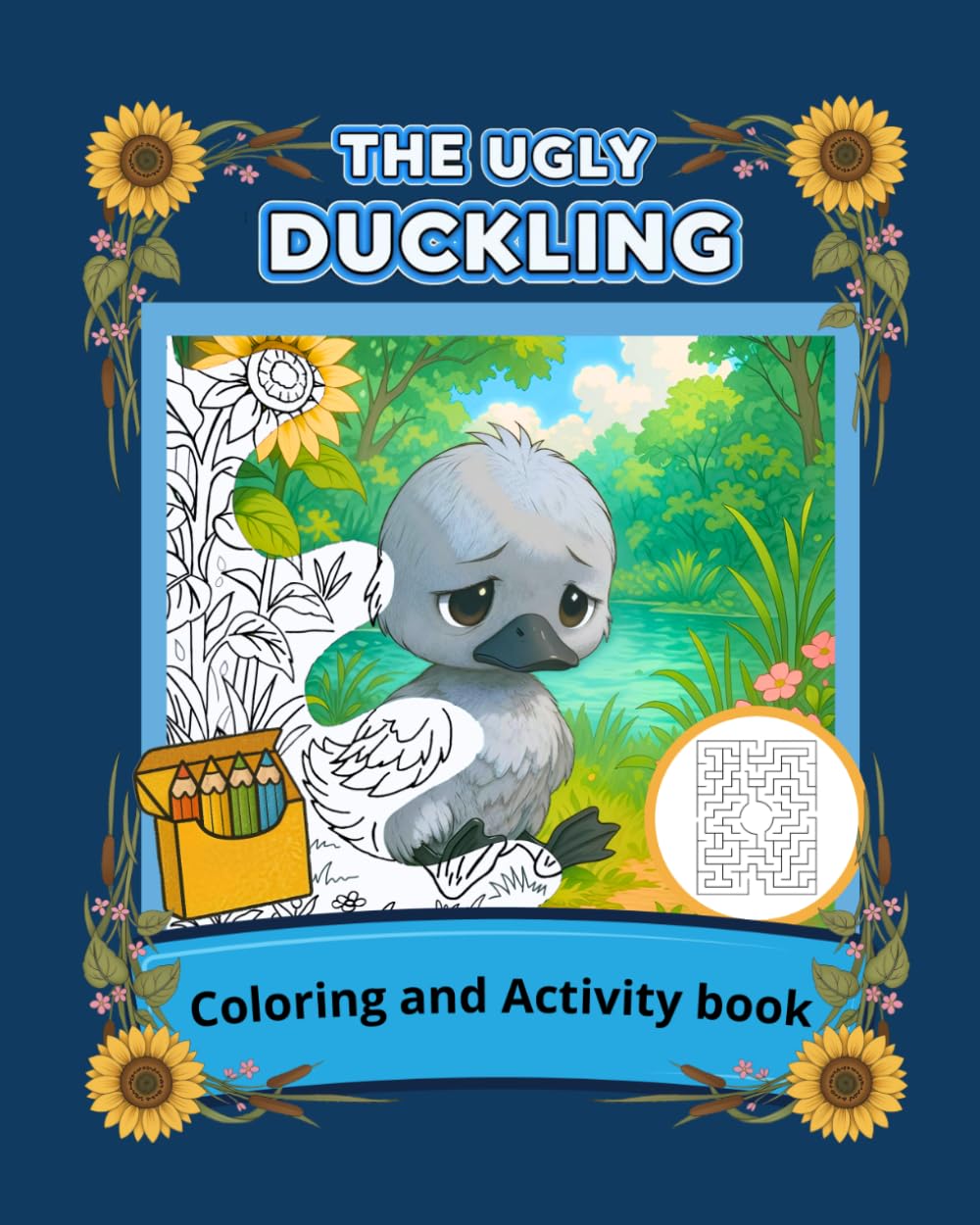 The Ugly Duckling Coloring Book.: Classic Fairy Tale Coloring and Activity Book for Kids.
