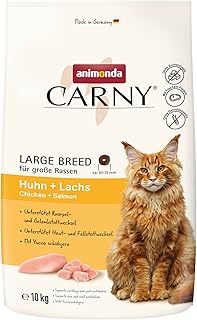 animonda Carny Cat Dry Food Chicken + Salmon (1 x 10 kg), Dry Food for Large Cat Breeds without Sugar and Grains, Large Croquettes with Lots of Chicken Meat and Fish product image
