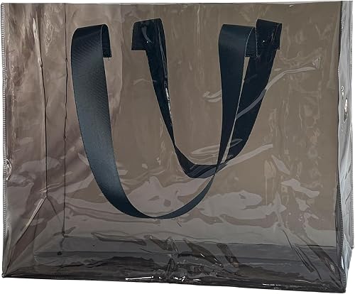 Holographic PVC Beach Bag Waterproof - 18×13×6inch Large Clear Tote for Women Men Pool Travel Sandproof Carry All