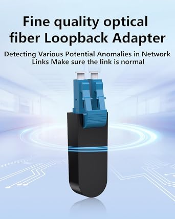 5Pack Duplex LC Connector Loopback Adapter/Test Plug, 9/125m(OS2) Single-Mode LC-UPC Fiber Optical Cable Adapter,Standard LC Loopback Adapter for Network Troubleshooting