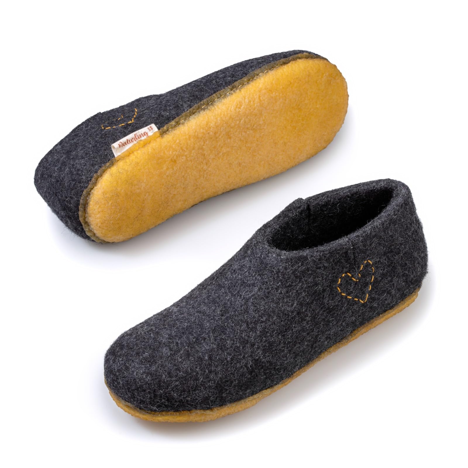 Damen Hausschuhe - bequeme mittelhohe Boots mit rutschfeste Kautschuk Sohle
