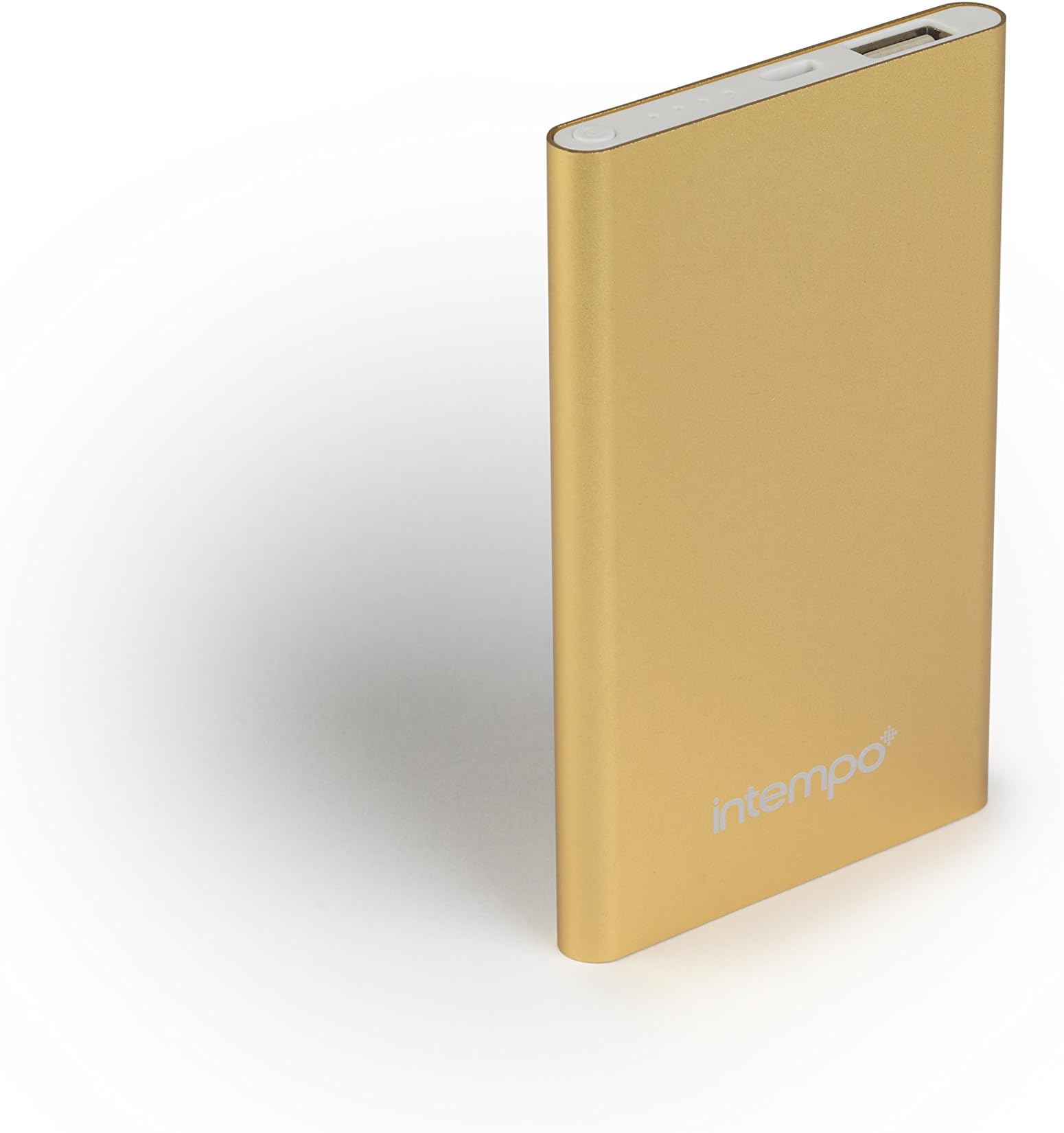 Intempo EG0322G Portable Charger 4000 mAh Power Source for Samsung, iPhone and More, Gold