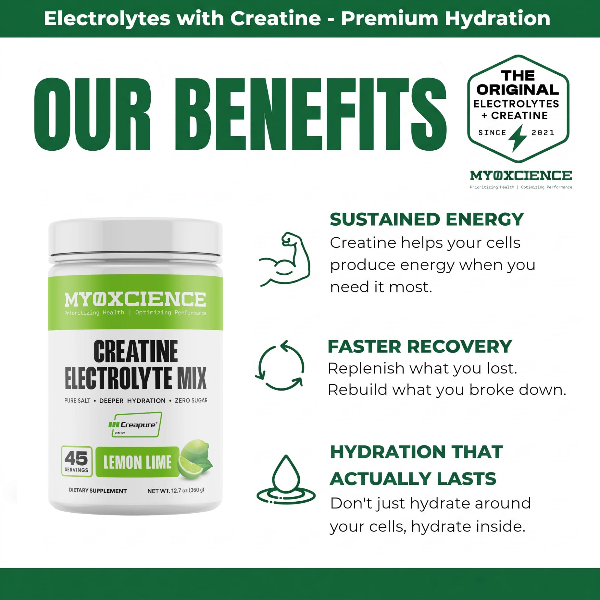 MYOXCIENCE Electrolyte STIX | Lemon Lime Flavor | 45 Serving Jar — Amazon image 4