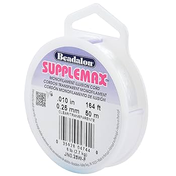 Amazon.com: Beadalon SuppleMax Illusion Beading Cord, 0.25