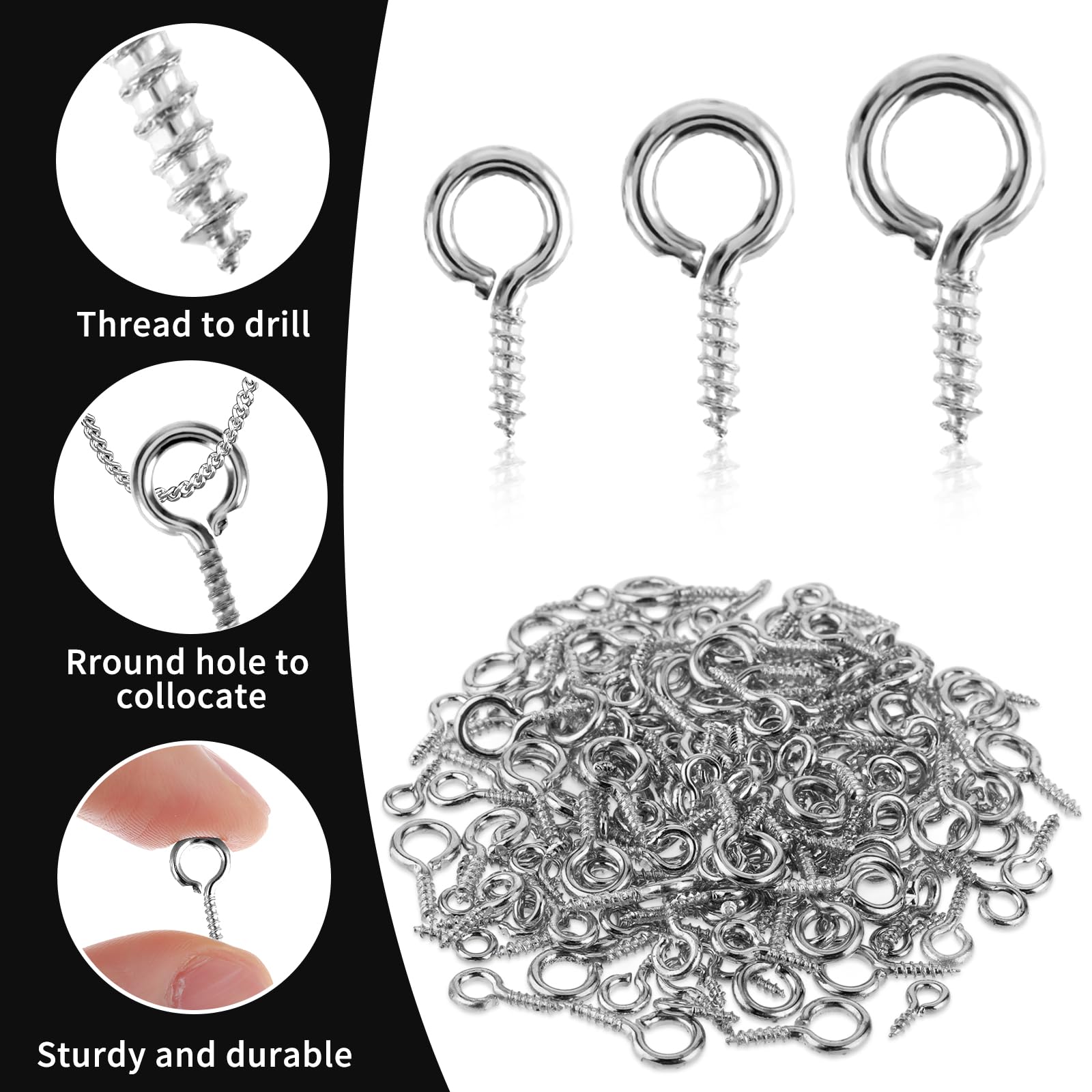 Eye Pins For Jewelry Making Uxcell 500Pcs Small Screw Eye Hooks