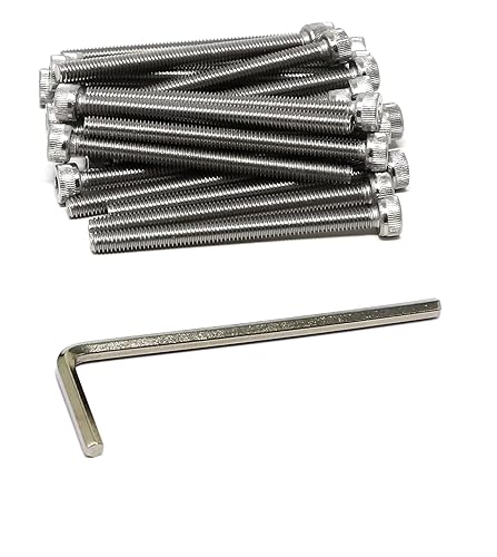 Miniatura 204 de iexcell 25 piezas M4 x 60/65/70/75/3.150 in paso de rosca 0.028 in acero inoxidable 304 cabeza hexagonal Tornillos Tornillos surtido Kit