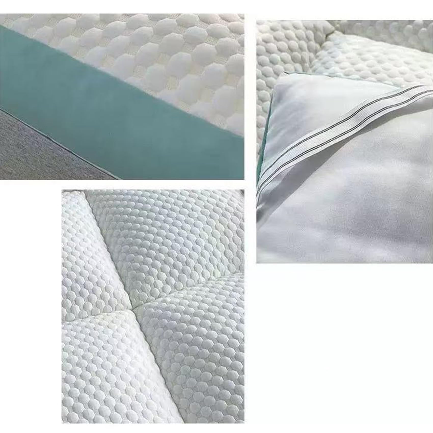Bardzo gruby przenośny materac futon, składane łóżko dla gości do akademików i sofy, wszechstronny materac podłogowy, szaro-biały, 90 x 200 cm, wygodny i zajmuje mało miejsca
