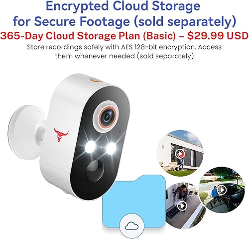 Miniatura 8 de Cámara de seguridad inalámbrica de 1080p, solo Wi-Fi de 2.4 GHz, visión nocturna a color, detección humana AI, detección de movimiento PIR,