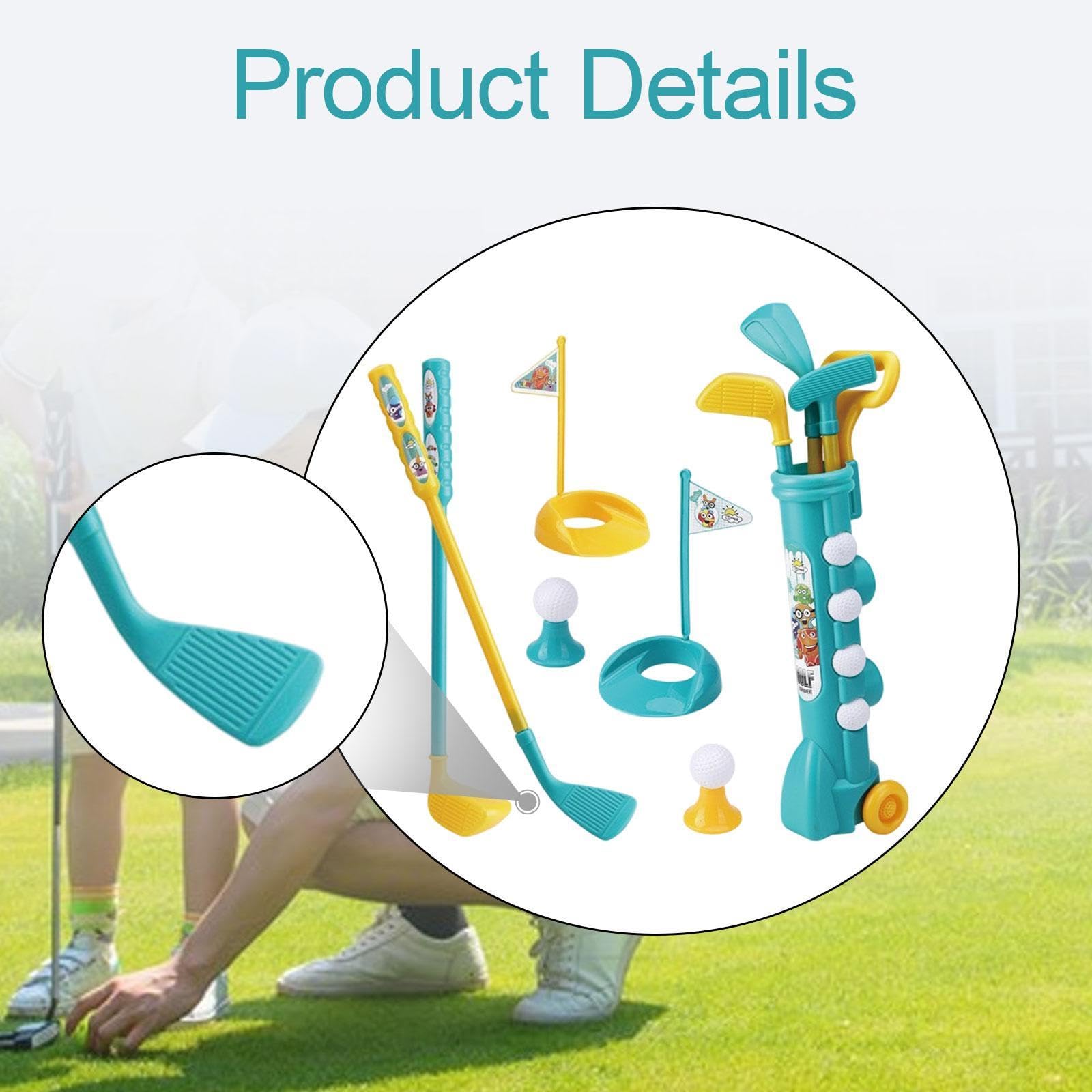 Baoblaze Juguete de Club de Golf para niños Juguetes Juguetes de Golf Interior, coordinación de Habilidades motoras interactivas con Bolas, Mini Golf Set para